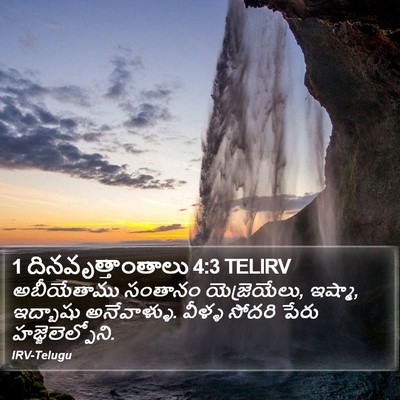 1 దినవృత్తాంతాలు 4:3 TELIRV Bible Verse Image