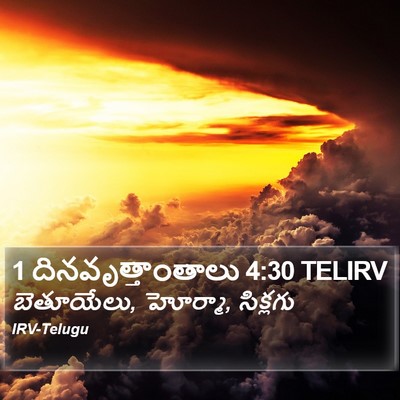 1 దినవృత్తాంతాలు 4:30 TELIRV Bible Verse Image