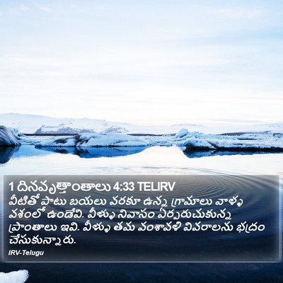 1 దినవృత్తాంతాలు 4:33 TELIRV Bible Verse Image