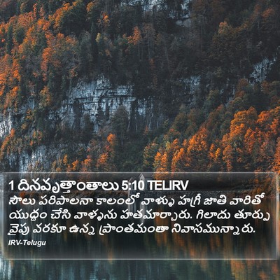 1 దినవృత్తాంతాలు 5:10 TELIRV Bible Verse Image