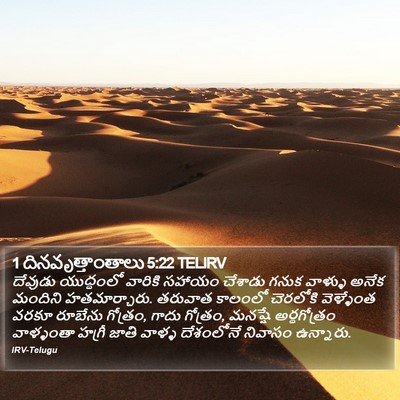 1 దినవృత్తాంతాలు 5:22 TELIRV Bible Verse Image