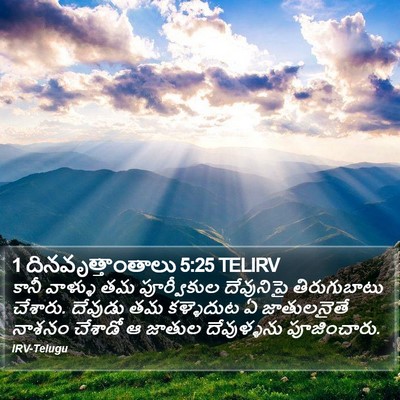 1 దినవృత్తాంతాలు 5:25 TELIRV Bible Verse Image
