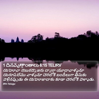 1 దినవృత్తాంతాలు 6:15 TELIRV Bible Verse Image
