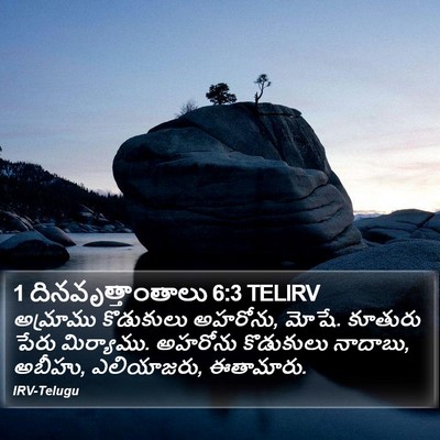 1 దినవృత్తాంతాలు 6:3 TELIRV Bible Verse Image