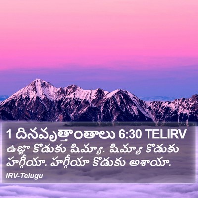 1 దినవృత్తాంతాలు 6:30 TELIRV Bible Verse Image