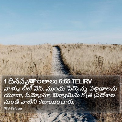 1 దినవృత్తాంతాలు 6:65 TELIRV Bible Verse Image