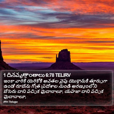 1 దినవృత్తాంతాలు 6:78 TELIRV Bible Verse Image