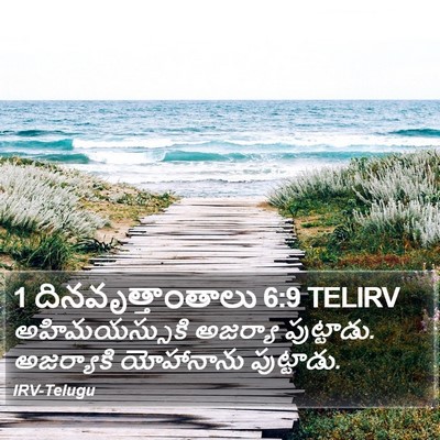 1 దినవృత్తాంతాలు 6:9 TELIRV Bible Verse Image