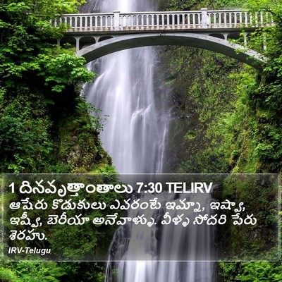 1 దినవృత్తాంతాలు 7:30 TELIRV Bible Verse Image