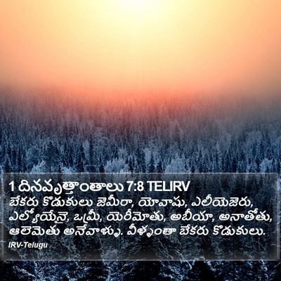 1 దినవృత్తాంతాలు 7:8 TELIRV Bible Verse Image