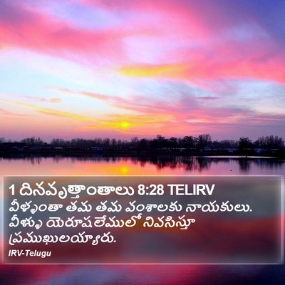 1 దినవృత్తాంతాలు 8:28 TELIRV Bible Verse Image