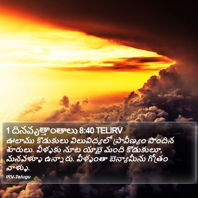 1 దినవృత్తాంతాలు 8:40 TELIRV Bible Verse Image