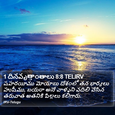 1 దినవృత్తాంతాలు 8:8 TELIRV Bible Verse Image
