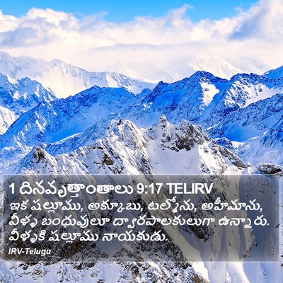 1 దినవృత్తాంతాలు 9:17 TELIRV Bible Verse Image