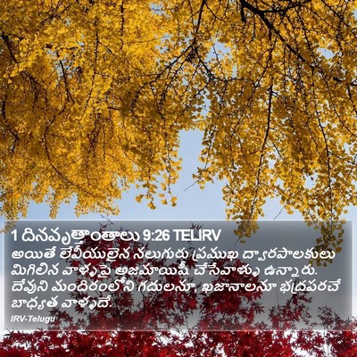 1 దినవృత్తాంతాలు 9:26 TELIRV Bible Verse Image
