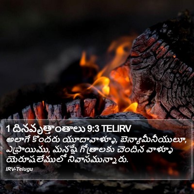 1 దినవృత్తాంతాలు 9:3 TELIRV Bible Verse Image