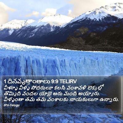 1 దినవృత్తాంతాలు 9:9 TELIRV Bible Verse Image