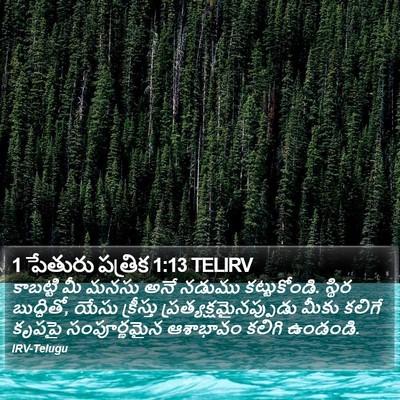 1 పేతురు పత్రిక 1:13 TELIRV Bible Verse Image