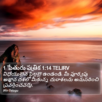 1 పేతురు పత్రిక 1:14 TELIRV Bible Verse Image