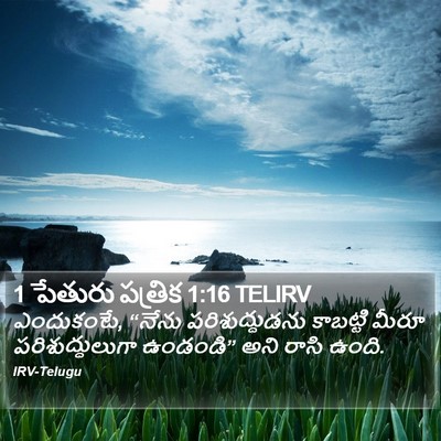 1 పేతురు పత్రిక 1:16 TELIRV Bible Verse Image