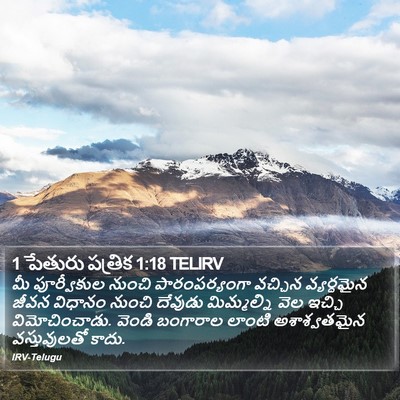 1 పేతురు పత్రిక 1:18 TELIRV Bible Verse Image