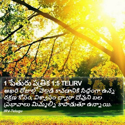 1 పేతురు పత్రిక 1:5 TELIRV Bible Verse Image