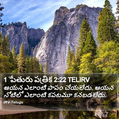 1 పేతురు పత్రిక 2:22 TELIRV Bible Verse Image