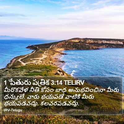 1 పేతురు పత్రిక 3:14 TELIRV Bible Verse Image