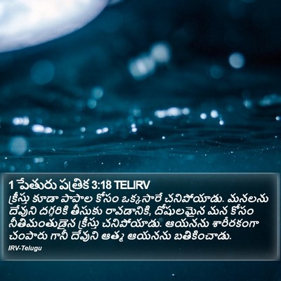1 పేతురు పత్రిక 3:18 TELIRV Bible Verse Image