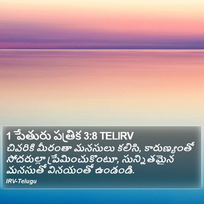 1 పేతురు పత్రిక 3:8 TELIRV Bible Verse Image