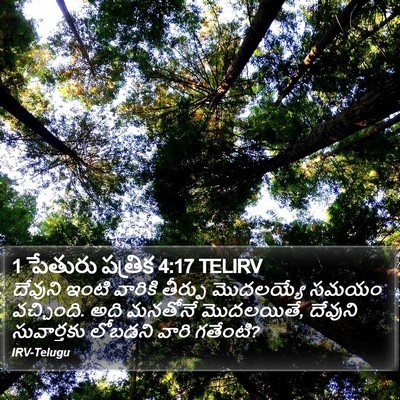 1 పేతురు పత్రిక 4:17 TELIRV Bible Verse Image