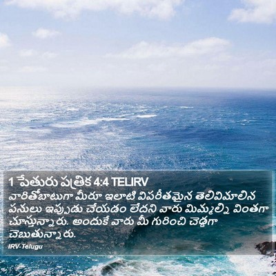 1 పేతురు పత్రిక 4:4 TELIRV Bible Verse Image