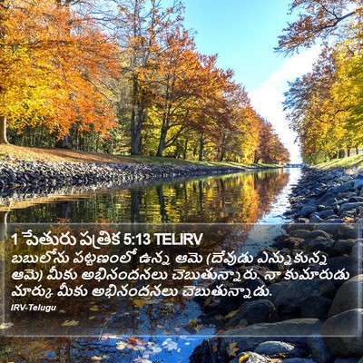 1 పేతురు పత్రిక 5:13 TELIRV Bible Verse Image