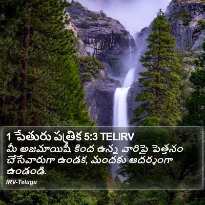 1 పేతురు పత్రిక 5:3 TELIRV Bible Verse Image