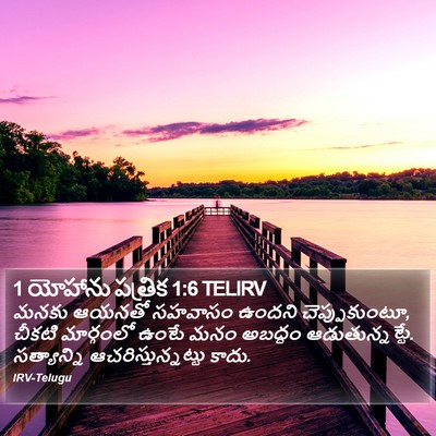 1 యోహాను పత్రిక 1:6 TELIRV Bible Verse Image