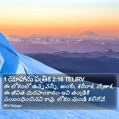 1 యోహాను పత్రిక 2:16 TELIRV Bible Verse Image