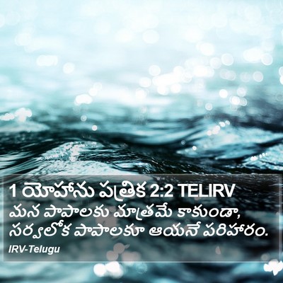 1 యోహాను పత్రిక 2:2 TELIRV Bible Verse Image