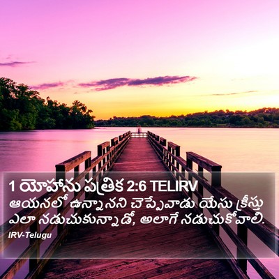 1 యోహాను పత్రిక 2:6 TELIRV Bible Verse Image