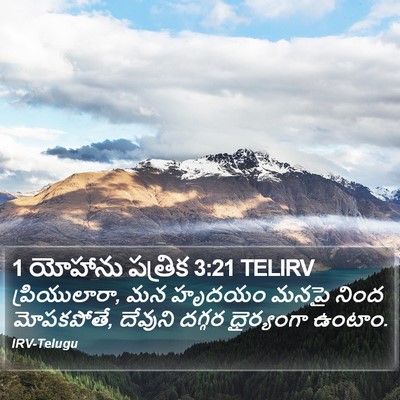 1 యోహాను పత్రిక 3:21 TELIRV Bible Verse Image