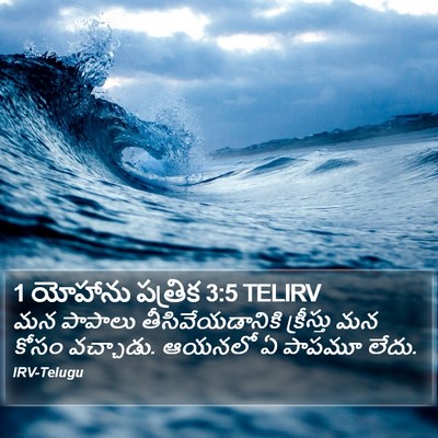 1 యోహాను పత్రిక 3:5 TELIRV Bible Verse Image