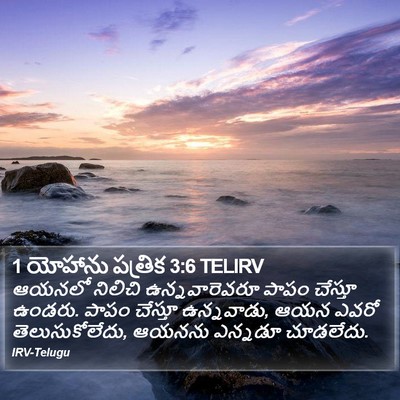 1 యోహాను పత్రిక 3:6 TELIRV Bible Verse Image