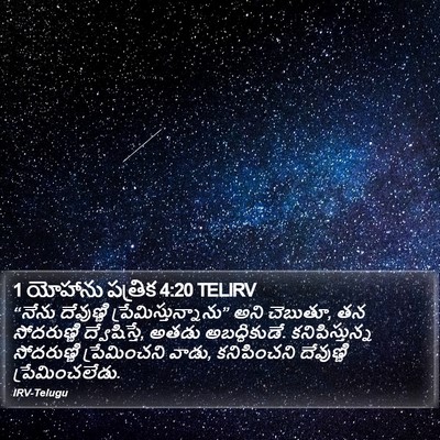 1 యోహాను పత్రిక 4:20 TELIRV Bible Verse Image