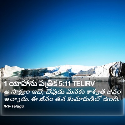 1 యోహాను పత్రిక 5:11 TELIRV Bible Verse Image