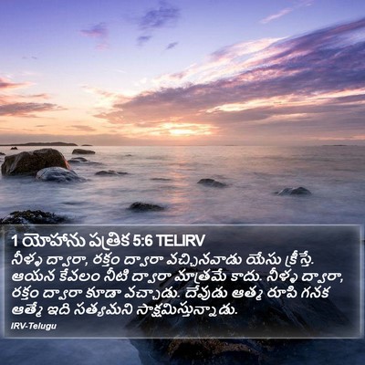 1 యోహాను పత్రిక 5:6 TELIRV Bible Verse Image