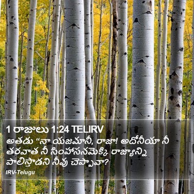 1 రాజులు 1:24 TELIRV Bible Verse Image