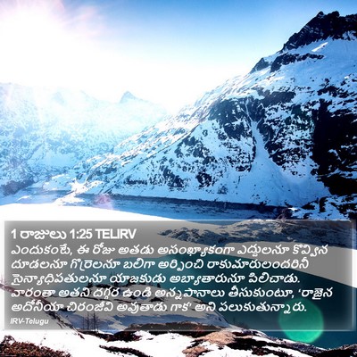 1 రాజులు 1:25 TELIRV Bible Verse Image