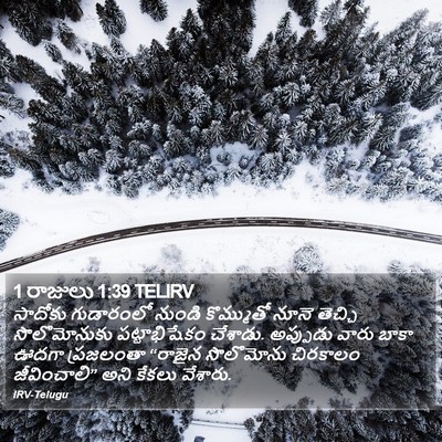 1 రాజులు 1:39 TELIRV Bible Verse Image