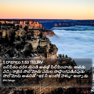 1 రాజులు 1:53 TELIRV Bible Verse Image