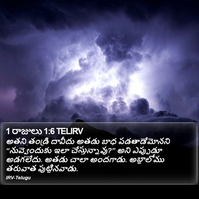1 రాజులు 1:6 TELIRV Bible Verse Image