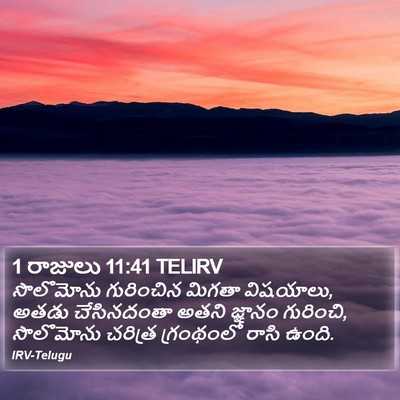 1 రాజులు 11:41 TELIRV Bible Verse Image